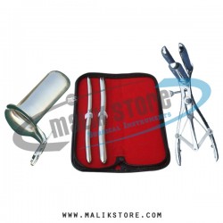 Hegar uterine dilator set 2pieces 9-10, 13-14, mathieu speculum, collin large